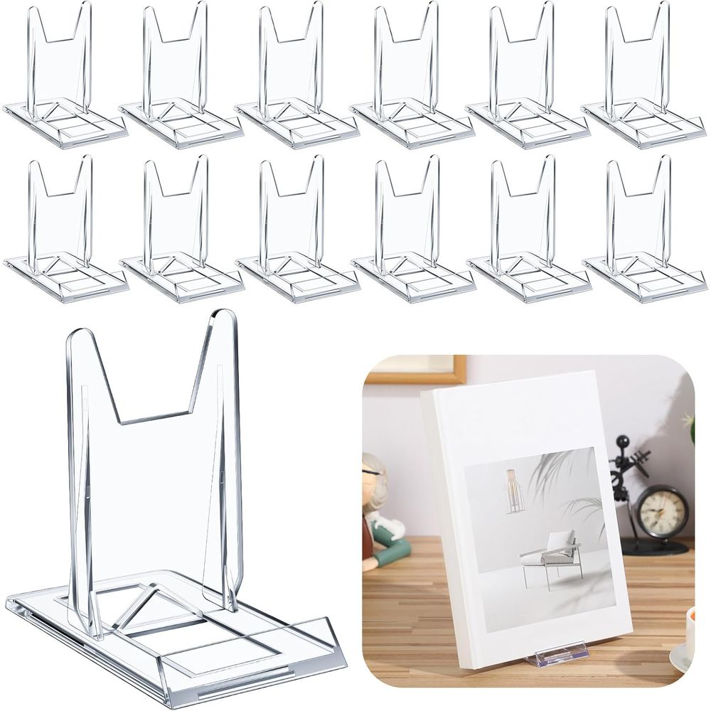 Clear Acrylic Book Stand Holder - ขาตั้งอะคริลิคใสปรับระดับได้สำหรับวางหนังสือ ของสะสม หรือใช้ในบ้าน สำนักงาน กลับไปโรงเรียน วางหนังสือการ์ตูน
