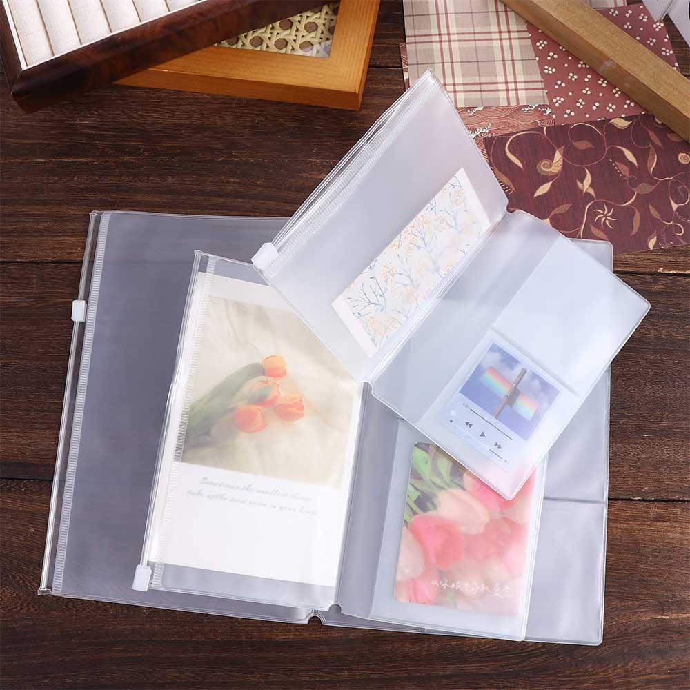 Vintage Leather Journal Notebook - กระเป๋าซิปพีวีซีสำหรับนักเดินทาง Midori สมุดบันทึกใส่บัตรอุปกรณ์เสริมการวางแผนสมุดบันทึกมาตรฐาน/กระเป๋า/หนังสือเดินทาง