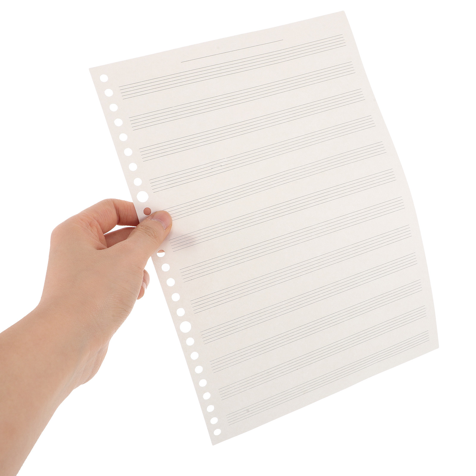 Blank Sheet Music Notebook - สมุดโน้ตเพลงกีตาร์แบบแยกแผ่น กระดาษเปล่าพร้อมเส้นบรรทัดแคบสำหรับการฝึกฝนการเรียนดนตรีและการแต่งเพลง