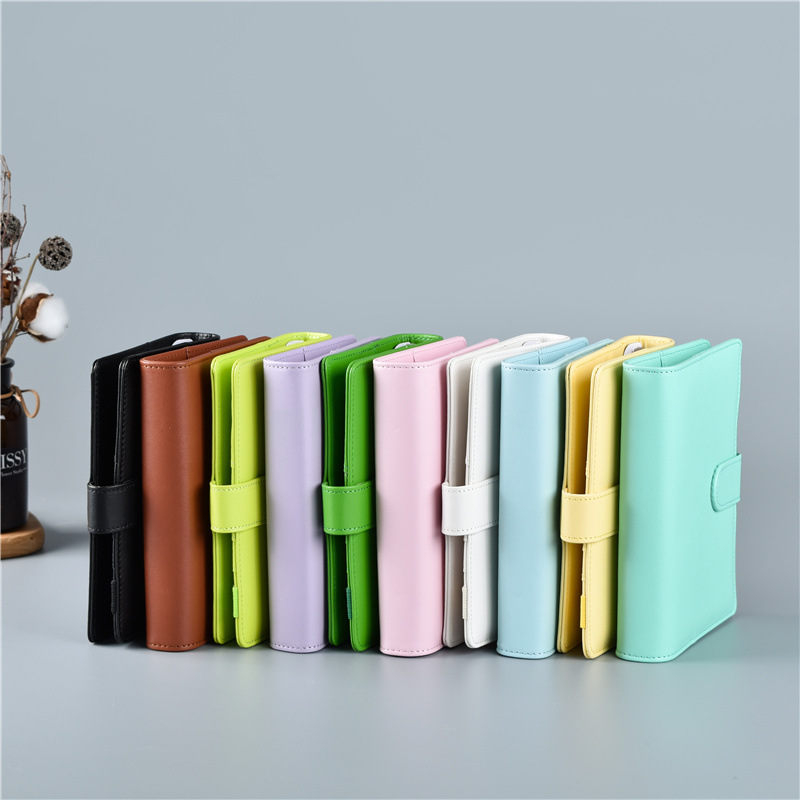 Vintage Leather Journal Notebook - A6/A5 Macaroon สี PU หนัง DIY