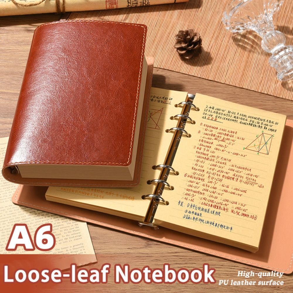 สมุดโน้ตแบบถอดได้ A5/A6 ปกหนัง - Vintage Leather Journal Notebook บทวิจารณ์และราคา