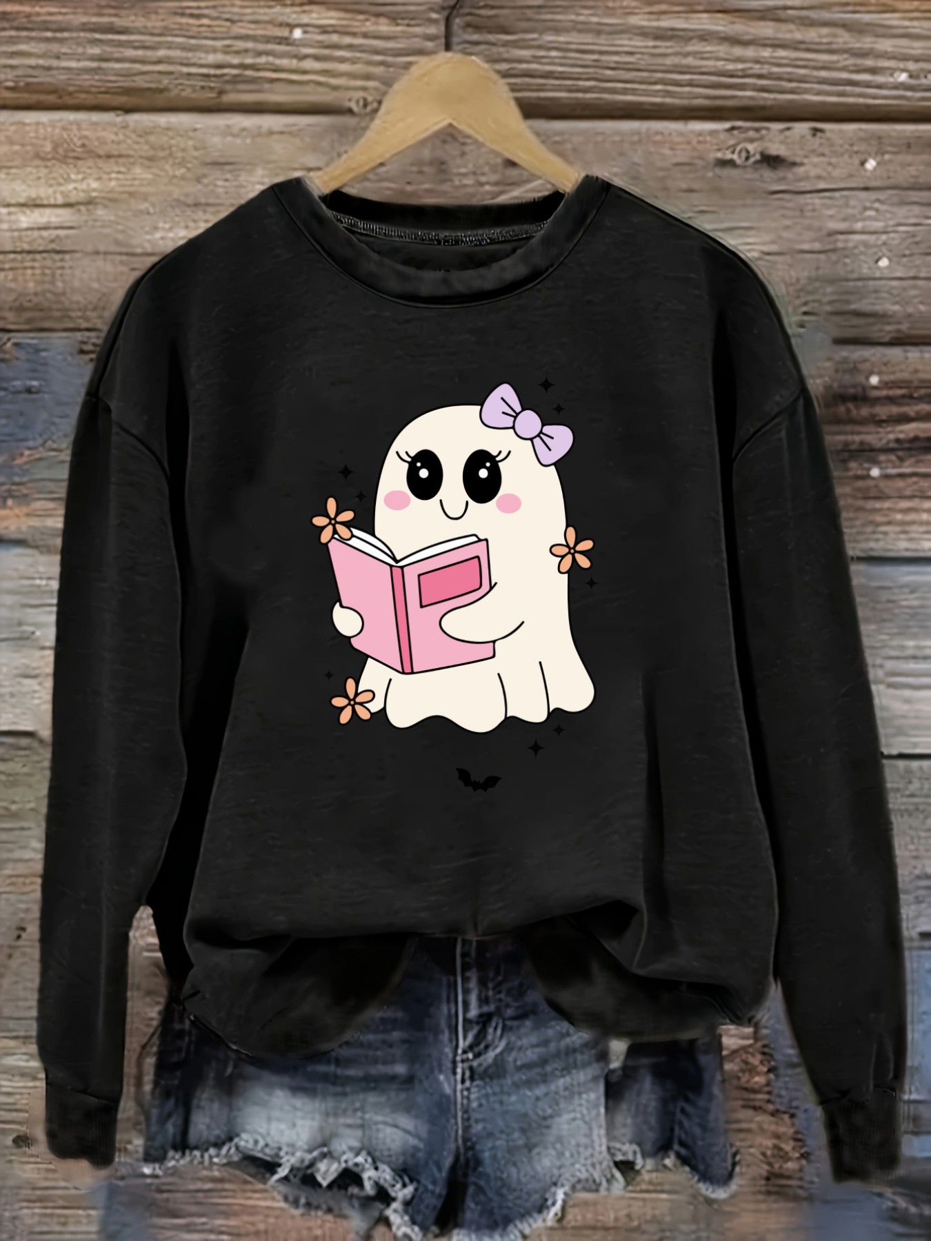 เสื้อยืดแขนยาวคอกลมลำลองสำหรับ - Books บทวิจารณ์และราคา