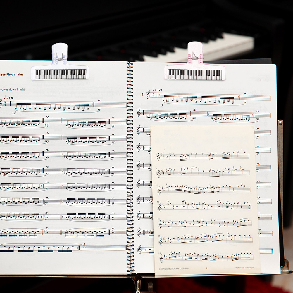 คลิปหนีบโน้ตเพลง 6 ชิ้น ทำจากอ - Clear Acrylic Book Stand Holder บทวิจารณ์และราคา
