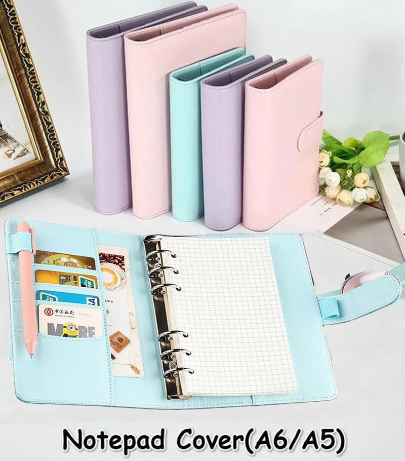 A6/A5 Macaroon สี PU หนัง DIY  - Vintage Leather Journal Notebook บทวิจารณ์และราคา
