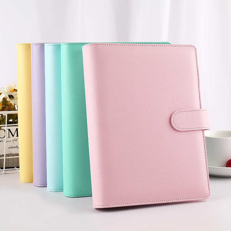 A6/A5 Macaroon สี PU หนัง DIY  - Vintage Leather Journal Notebook บทวิจารณ์และราคา